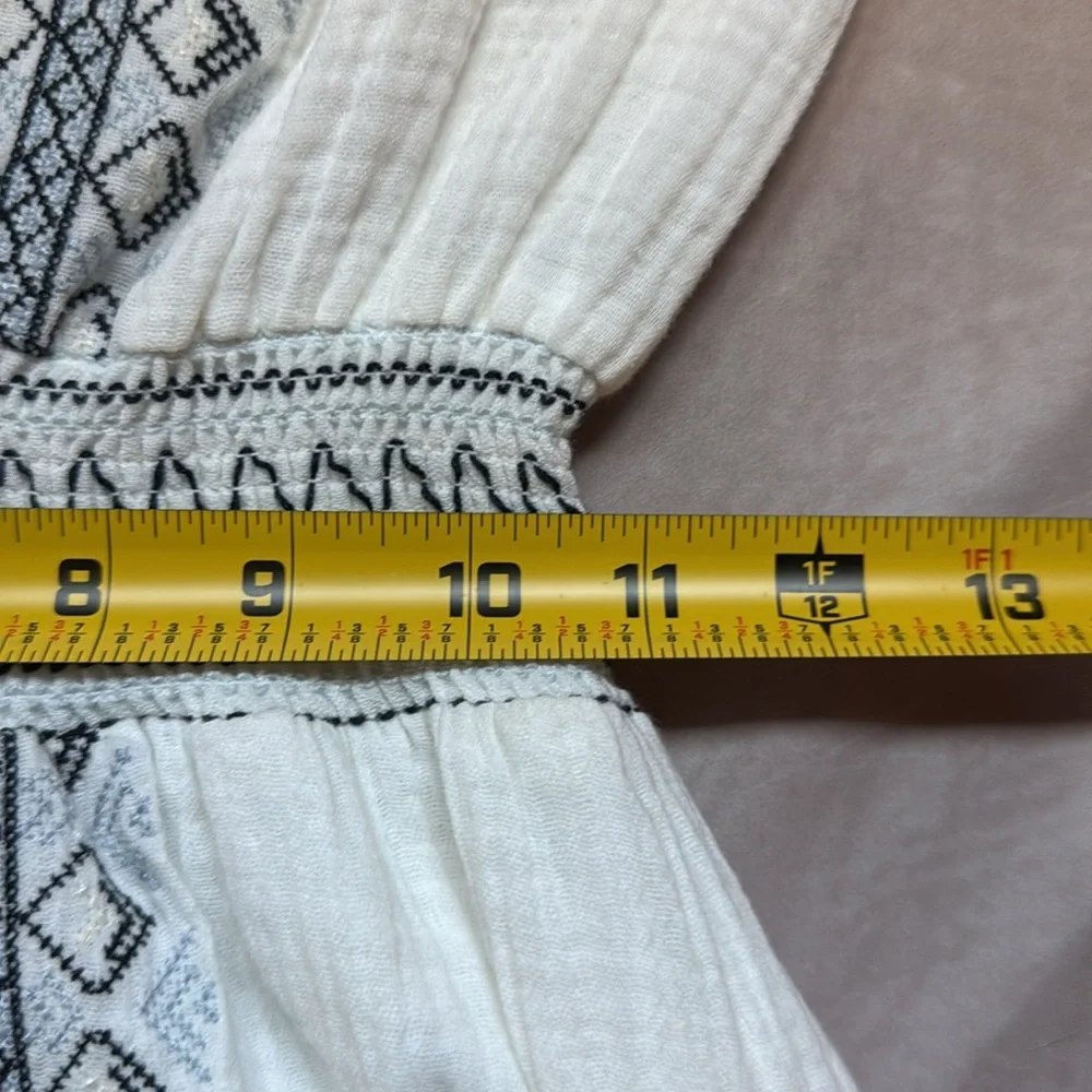 Faherty Catrina Maxi Dress NWT Organic Cotton Gauze Summer Embroidered Boho XS - Picture 11 of 15